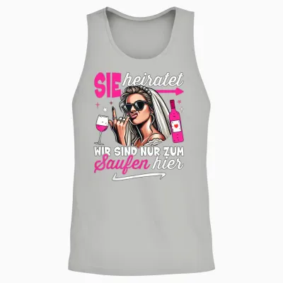 Jga Frauen T-Shirt Polterabend Junggesellenabschied Frauen Unisex Tank Top - Ash