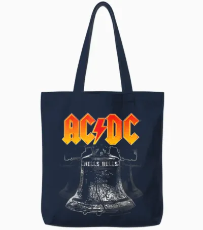 Ac/dc Hells Bells Tote Bags - Navy