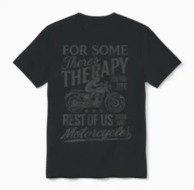 Therapy on Two Wheels Unisex T-Shirt - Black