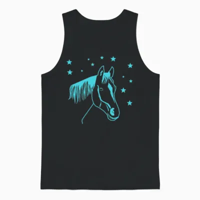 Horse - Dream Horse with Stars - Cool Gift Idea Unisex Tank Top - Black