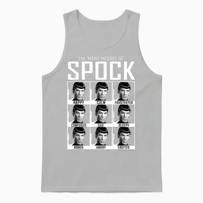 Star Trek: the Original Series Moods of Spock Textbook Unisex Tank Top - Ash