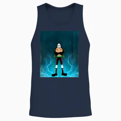 Panda Bear Men's Anime Vintage Gift Ideas Unisex Tank Top - Navy