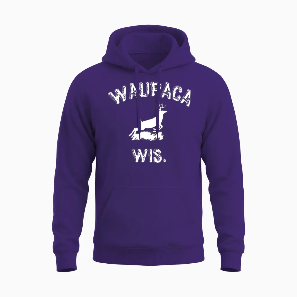 Waupaca Wis Unisex Hoodie in Purple