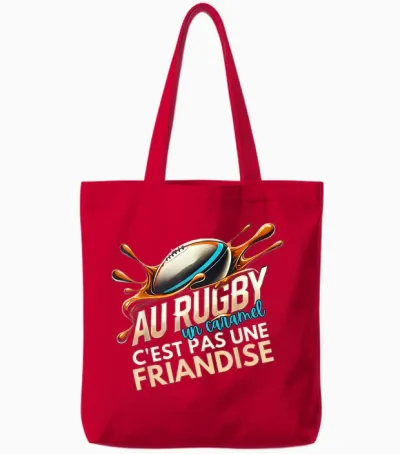 Rugby Player Rugbyman Humour Rugby T-Shirt, Black, S Tote Bags - Red