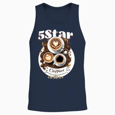'5-Star Coffee' Setting Gd Unisex Tank Top - Navy