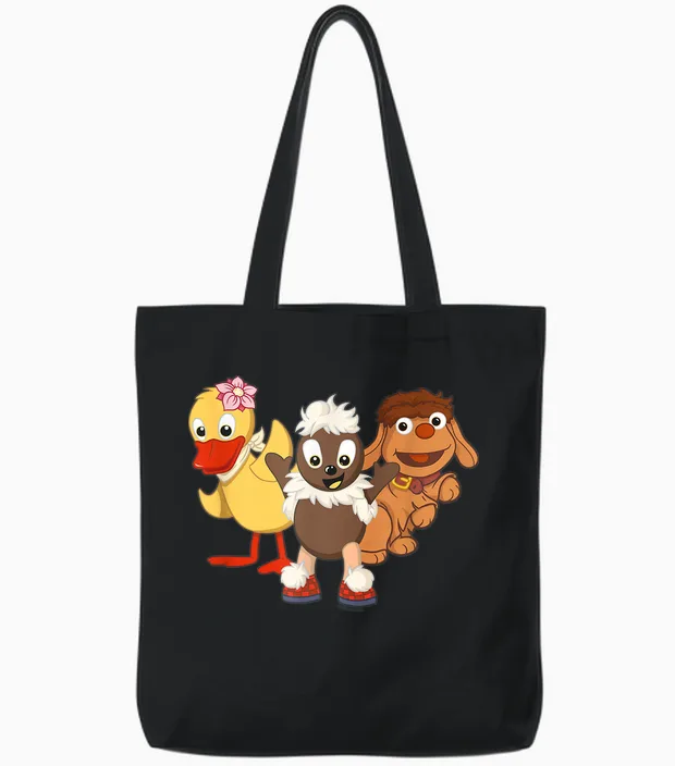 Pittiplatsch, Schnatterinchen Und Moppi - Beste Freundde! T-Shirt, Black Tote Bags in Black