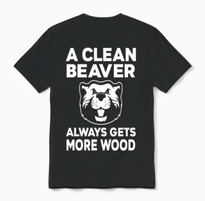 Clean Beaver Unisex T-Shirt - Black