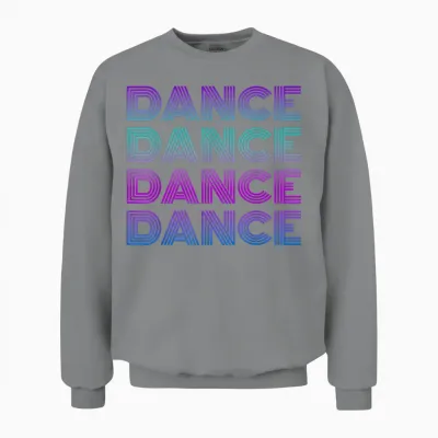 Retro Dance I Love Dancing Dancer Teen Student Dance Teacher Unisex Sweatshirt - Sport Grey