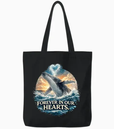 Timmy Wal Ostsee Buckelwal Team Hope Free in Unseren Herzen Tote Bags - Black