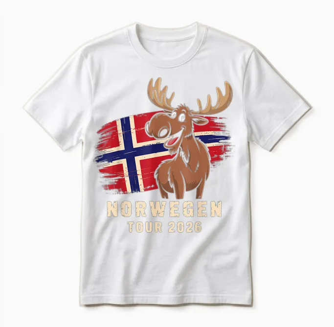 Norwegen Tour 2026 Unisex T-Shirt in White