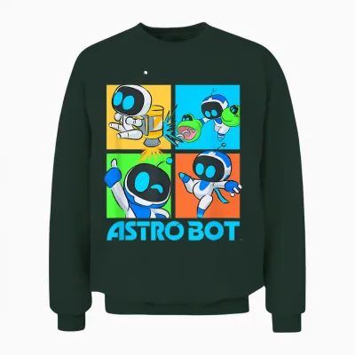 Astro Bot Rescue Mission Fighting Pose Video Game Unisex Sweatshirt - Forest