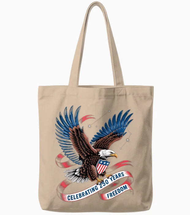 250 Years America Anniversary Usa 250th Birthday Apparel Tote Bags in Natural