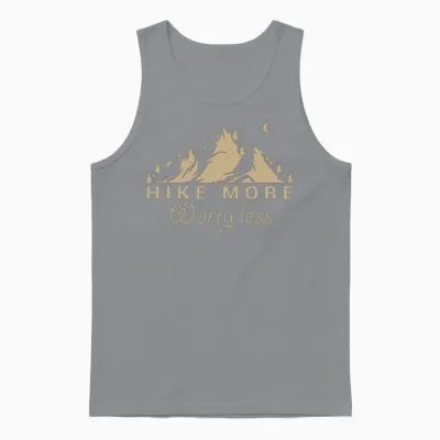Hike More Worry Less Unisex Tank Top - Sport Grey