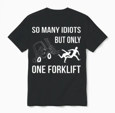 Warehouse Worker Forklift Operator Unisex T-Shirt - Black
