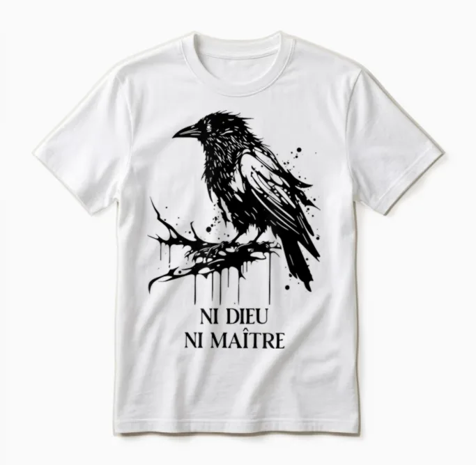 Neither God nor Master | Ni Dieu Ni Maitre Unisex T-Shirt in White