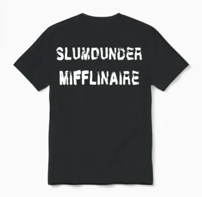 Slumdunder Mifflinaire Travel Retro Retro Unisex T-Shirt - Black