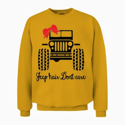 Jeep Hair Dont Care Unisex Sweatshirt - Gold