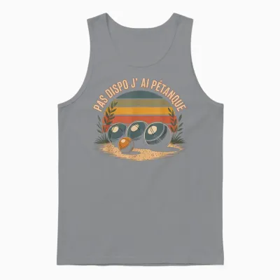 J’peux Pas J’ai Pétanque Humour Pétanque Boules Jeu Unisex Tank Top - Sport Grey