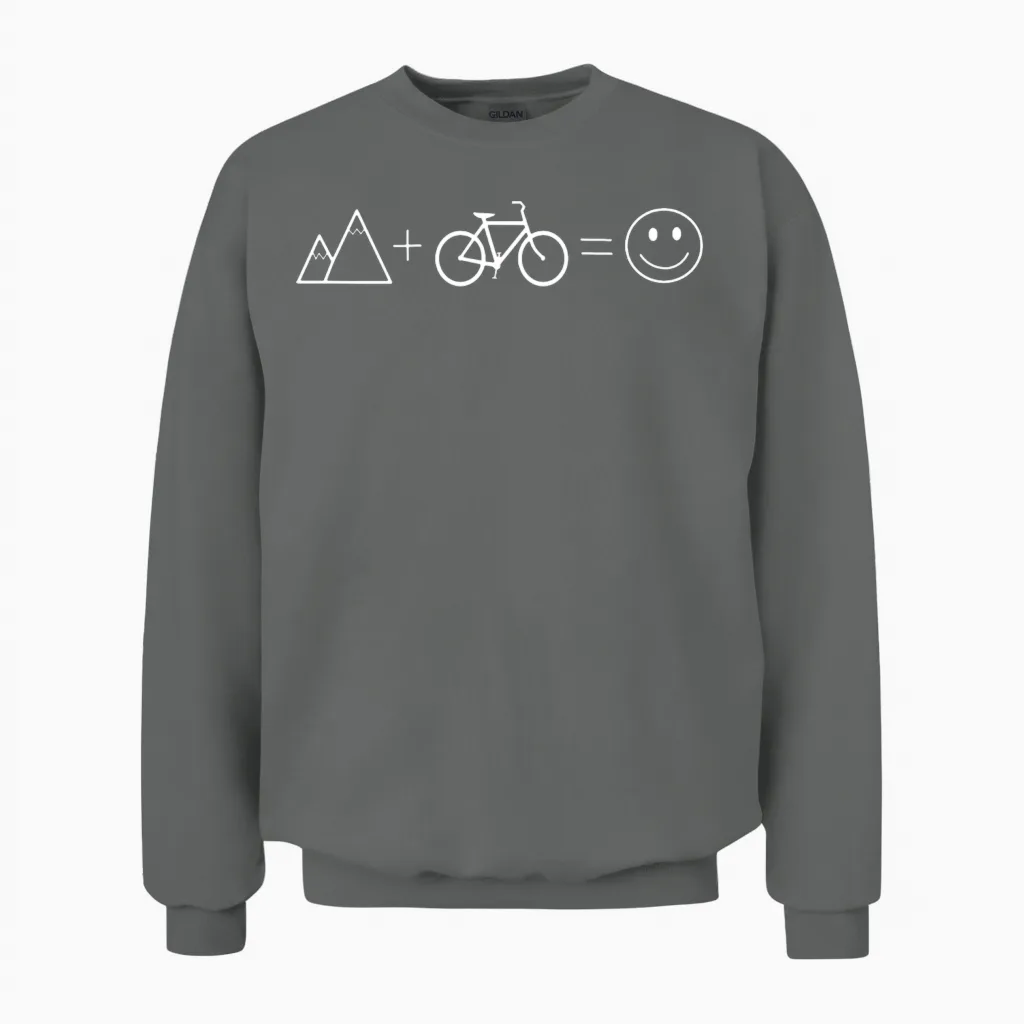 Mountain Bike Biker Cycling Pumptrack Outdoor Gift Unisex Sweatshirt in Graphite Heather