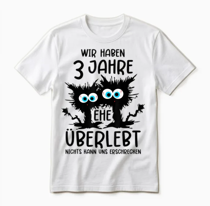 Lederne Hochzeit Ehemann Lederhochzeit 3. Hochzeitstag Unisex T-Shirt in White