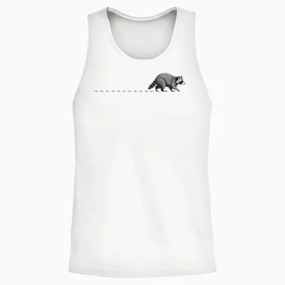 Waschbären Spuren Waschbärspur Fußabdrücke Tatzen Waschbär Unisex Tank Top - White