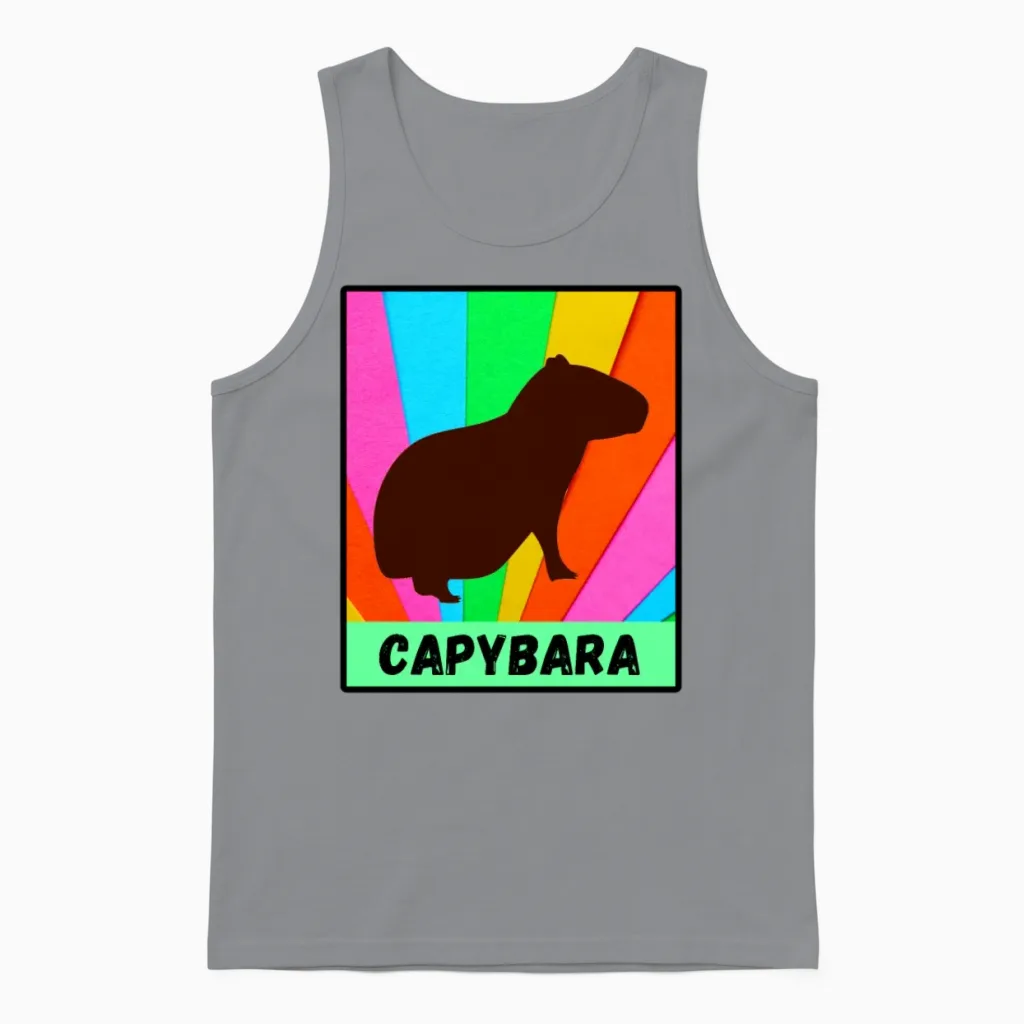 Retro Rodent Funny Capybara Unisex Tank Top - Sport Grey