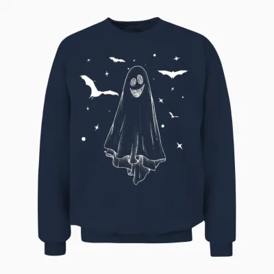 Retro Halloween Tshirt, Retro Fall Shirt, Fall Unisex Sweatshirt - Navy