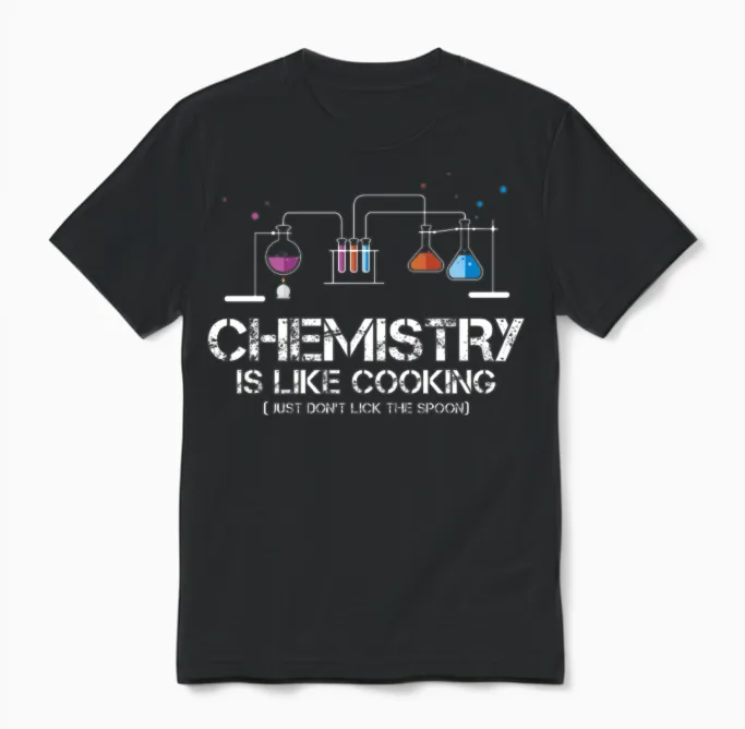 Chemistry Cooking - Chefs & Cooks Unisex T-Shirt in Black