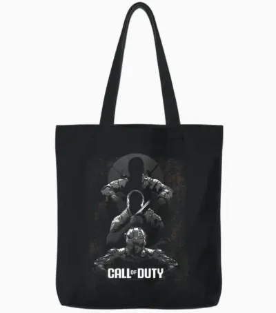 Call of Duty Black Ops Halftone Gaming Tote Bags - Black