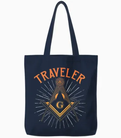 Masonic Freemasonry Fraternal Tote Bags - Navy