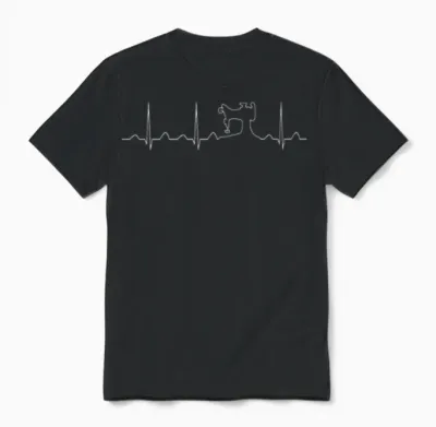 Sewing Machine Heartbeat Unisex T-Shirt - Black
