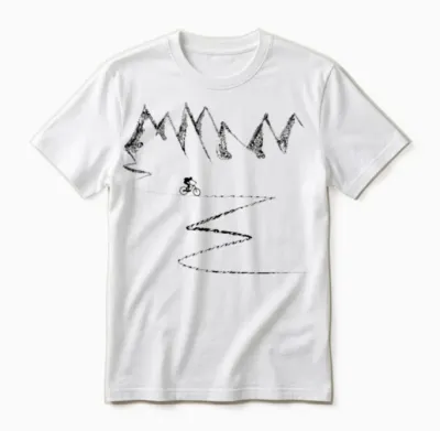 Mountain Bike Mountain Biking Cycling Mountains Unisex T-Shirt - White