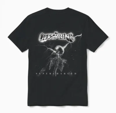 The Offspring Logo (silver) T-Shirt, Black, S Unisex T-Shirt - Black