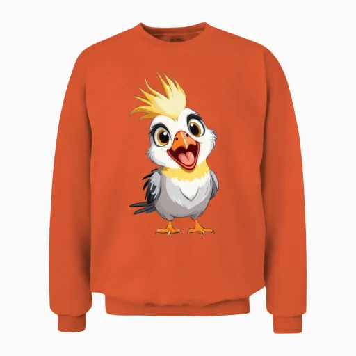 Funny Cockatiel Unisex Sweatshirt - Orange