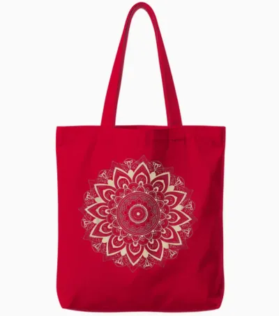 Classic Mandala Style 86 47 Subtle Anti Trump Resist 8647 Tote Bags - Red