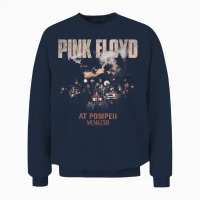 Pink Floyd Pompeii Live Photo T-Shirt, Black, S Unisex Sweatshirt - Navy