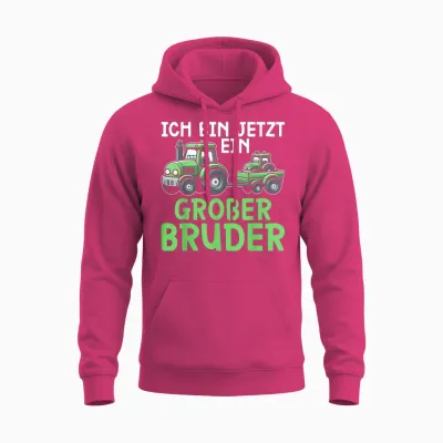 T-Shirt with German Text "ich Bin Jetzt Ein Großer Bruder älteres Baby Geschwister" [ Unisex Hoodie - Heliconia
