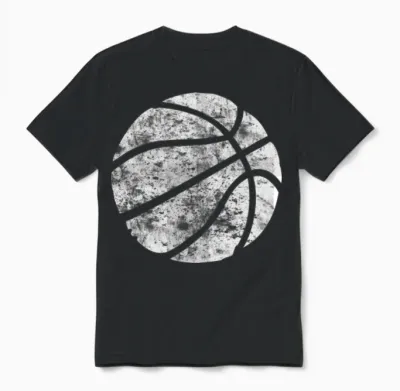 Basketball Vintage Look Retro Unisex T-Shirt - Black