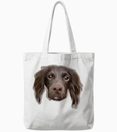 Hallo Dog Tote Bags - White