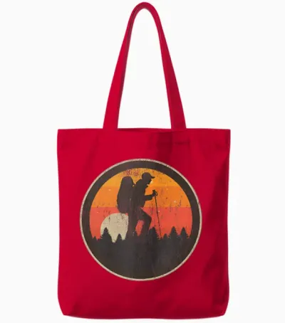 Camping Hiking Backpacking Outdoor Wilderness Tote Bags - Red