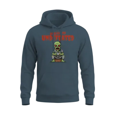 Undead and Undefeated – Retro Zombie Gamer Unisex Hoodie - Dark Heather