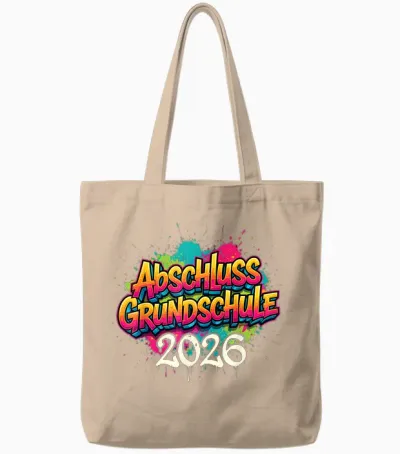 Abschluss Grundschule 2026 Schulkind Junge Tote Bags - Natural