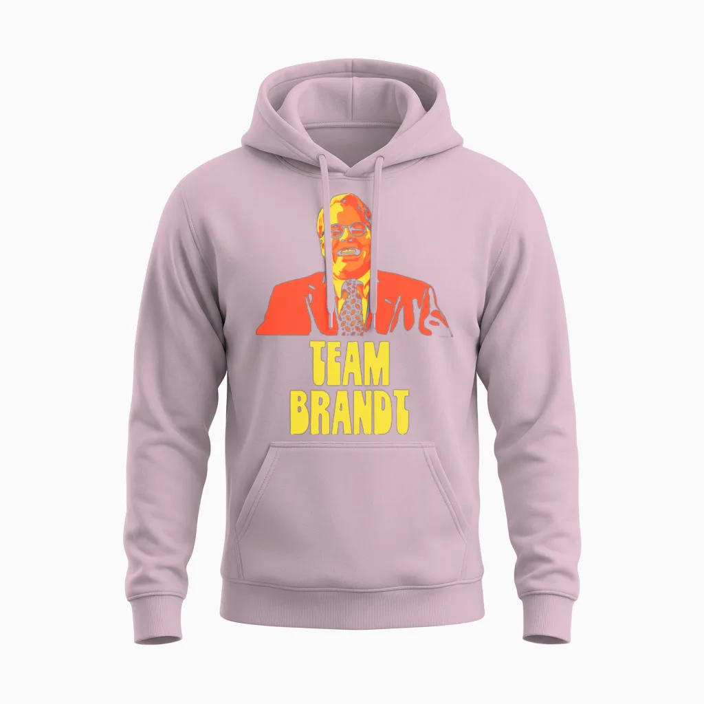 Team Brandt Big Lebowski Unisex Hoodie in Light Pink