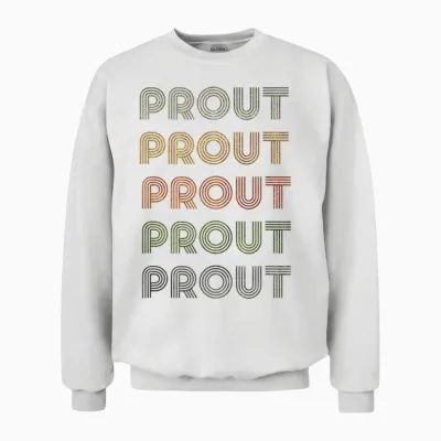 Love Heart Prout Tee Grunge Vintage Style Black Prout T-Shirt, Black, S Unisex Sweatshirt - White