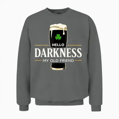 Hello Darkness My Old Friend Vitamin G Funny Quote Unisex Sweatshirt - Graphite Heather