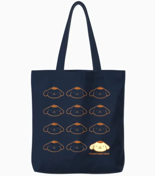 Pompompurin Real Tote Bags - Navy