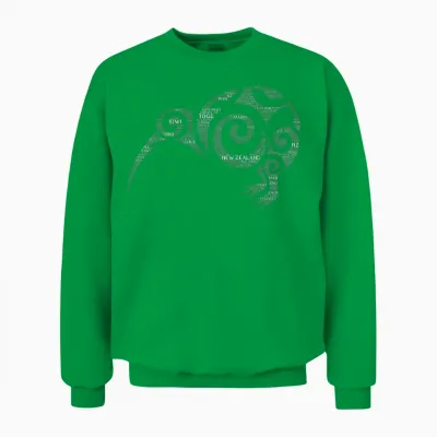 Kiwi New Zealand Slang Shirts for Maori Nz New Zealand T-Shirt, Black Unisex Sweatshirt - Irish Green