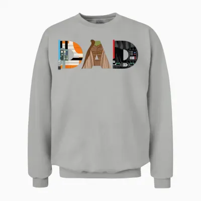 Star Wars Luke Yoda Darth Vader Dad Father’s Day Birthday Unisex Sweatshirt - Ash