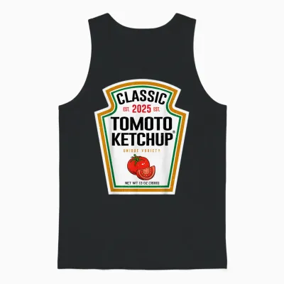 Tomato Ketchup Condiment Diy Halloween Costume Matching Unisex Tank Top - Black