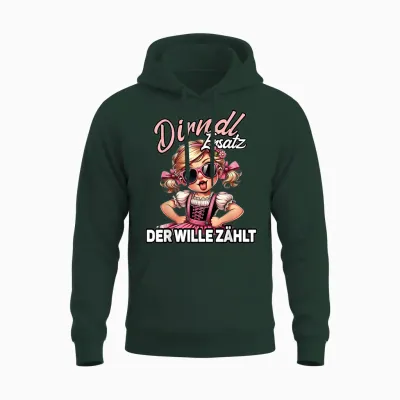 Oktoberfest Costume Shirt Women's Costume Replacement Dirndl T-Shirt, Black Unisex Hoodie - Forest